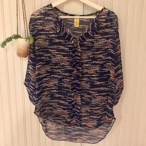 Confetti print blouse
